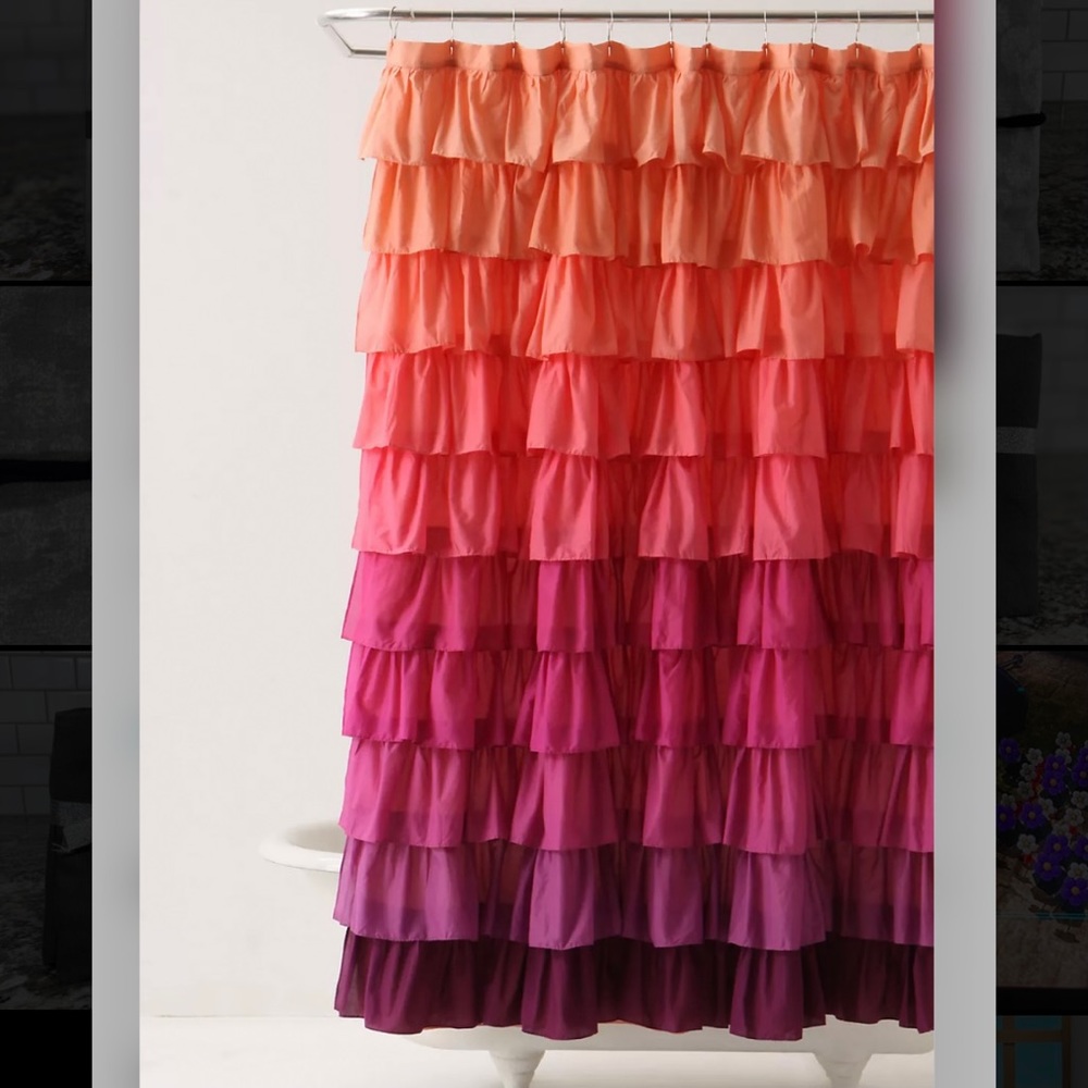 Anthropologie Smoldering Hues Shower Curtain